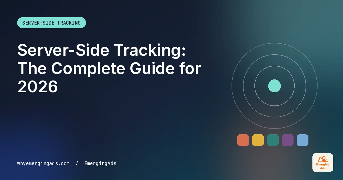 Server-side tracking guide cover with the headline Server-Side Tracking, The Complete Guide for 2026